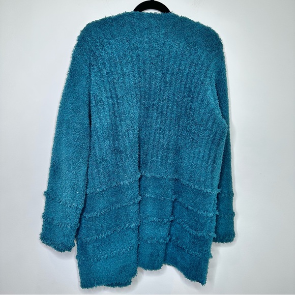 Barefoot Dreams CozyChic Boardwalk Cardigan in Deep Teal - Picture 9 of 10